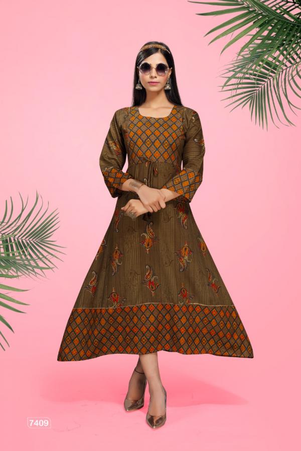 Mamta Rayon Designer Flair Kurti 